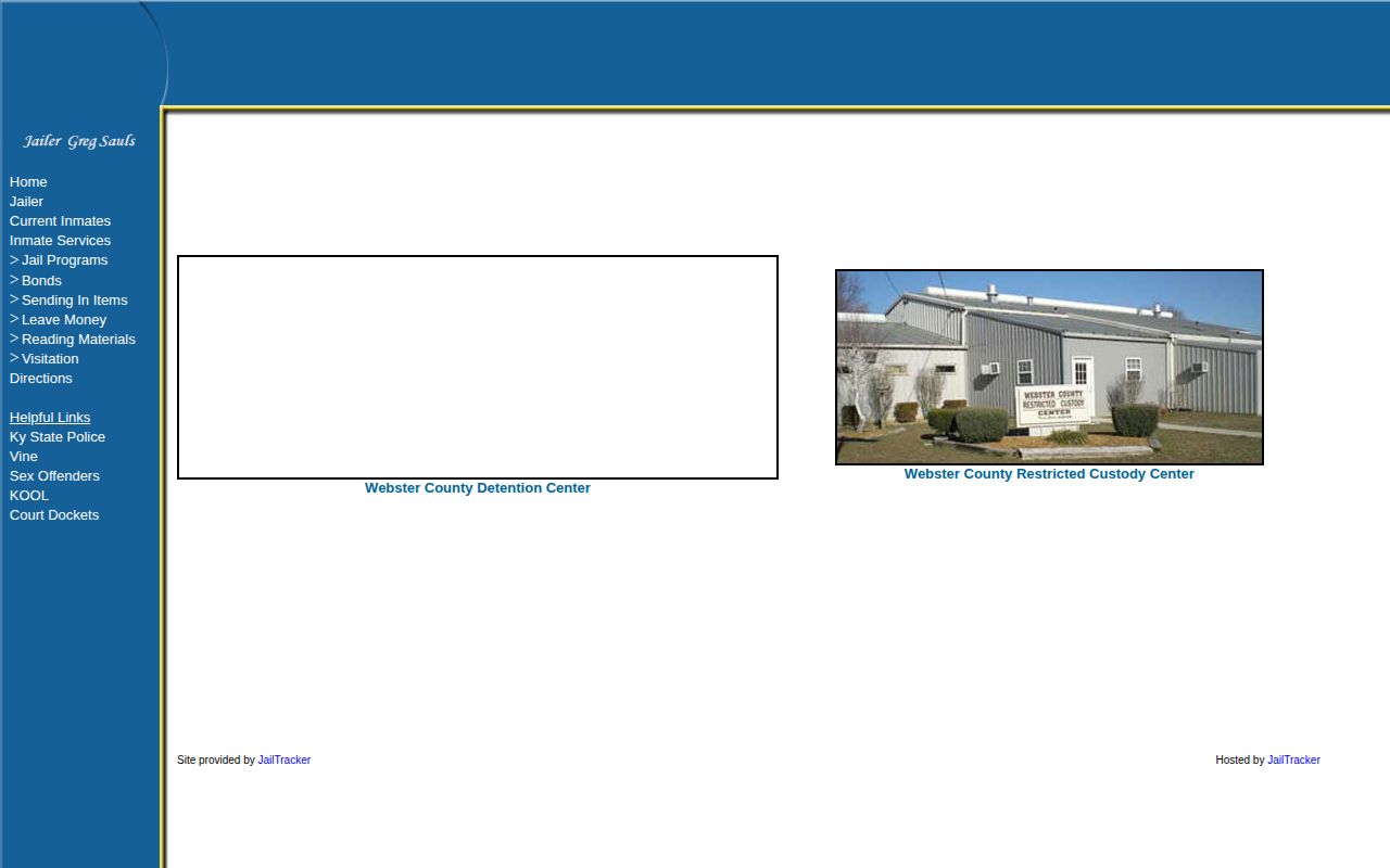 Webster County Detention Center release record navigation